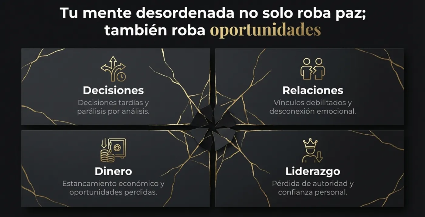Tu mente desordenada no solo roba paz, también roba oportunidades: decisiones, relaciones, dinero y liderazgo.